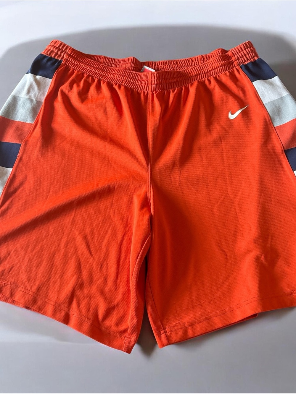Nike Syracuse 🍊Men’s Orange Athletic Shorts with Navy and White Sides  Sz XL